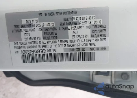 2021 Mazda Cx-5 Touring from USA, damaged, VIN JM3KFBCM5M0496962